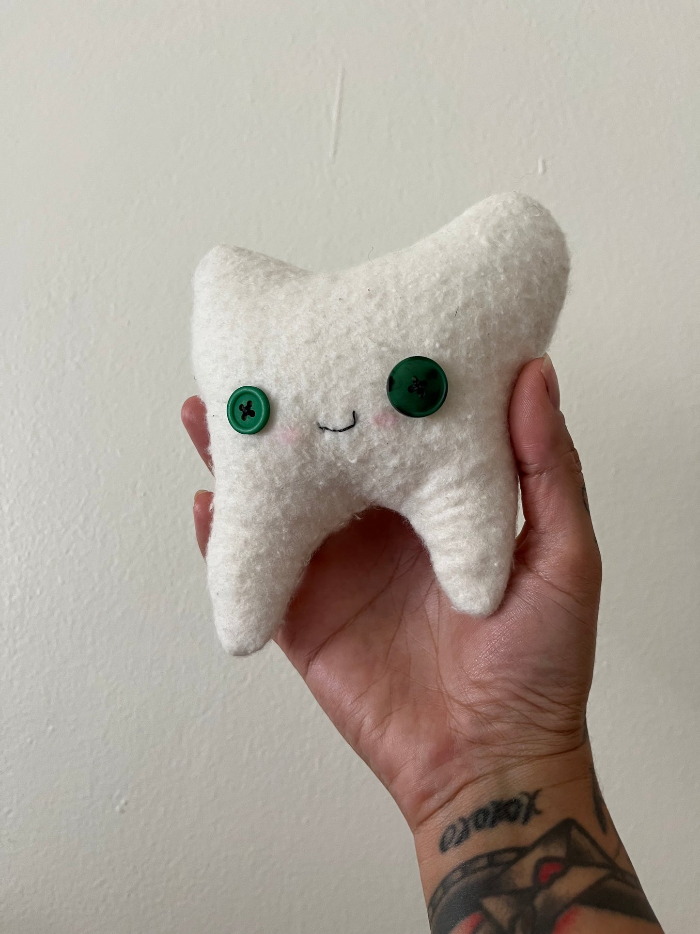 Tooth Fairy Pillow with Pocket - Fuzzy White