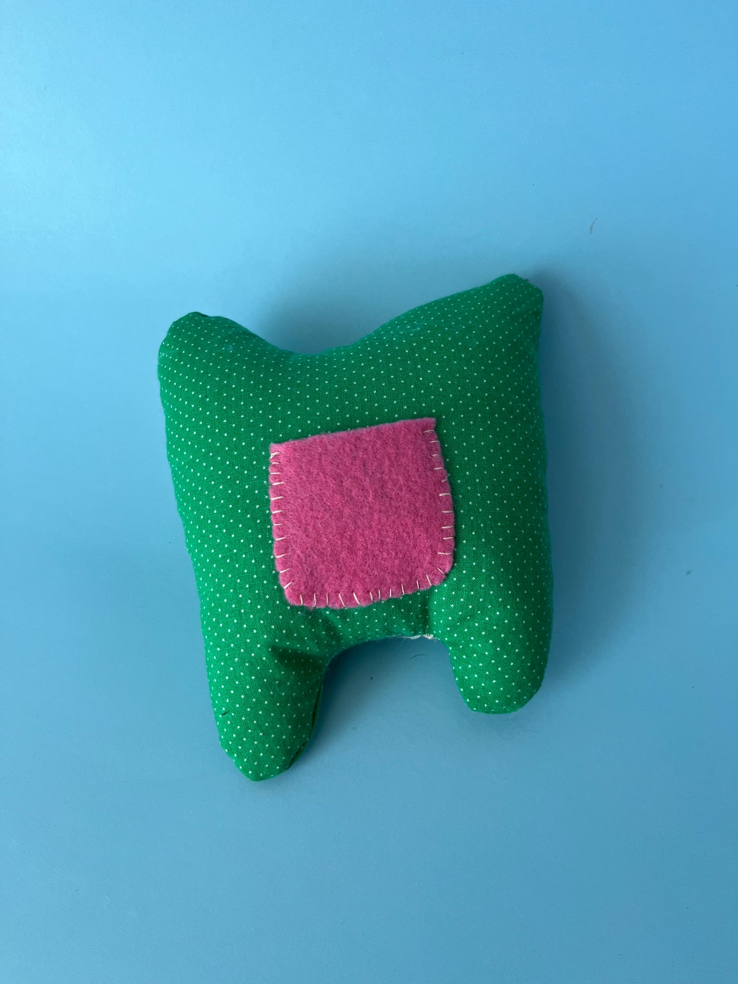 Tooth Fairy Pillow with Pocket - Green Dots